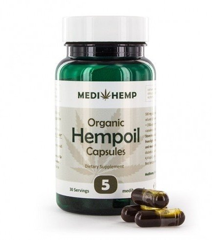 Medihemp Organic Hemp Oil Capsules (5% CBD + CBDA)