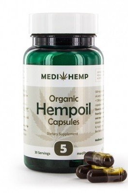 Medihemp Organic Hemp Oil Capsules (5% CBD + CBDA)